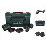 Metabo - Meuleuse d'angle sans fil CC 18 ltx Brushless + 2x Batteries 4,0Ah + Chargeur + Coffret de transport MetaLoc