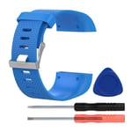 Fitbit Surge Unikt silikon klockband - Storlek S Blå