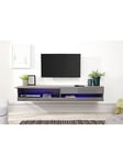 Gfw Galicia 180 Cm Floating Wall Tv Unit With Led Lights - Fits Up To 80 Inch Tv - Grey