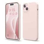 elago Liquid Silicone Case Compatible with iPhone 15 Plus, Premium Quality, Full Body Protection Case [4-Layer Shockproof Structure], Soft Microfiber Lining Anti-Scratch (Pink)