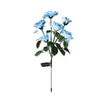 Xmas Lights Christmas Solar Lawn Lamp Outdoor Vattentät 6-Head blue