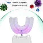 (white)4 Modes U-Shaped Toothbrush Ultrasonic Toothbrush Low Noise PD