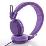 Purple Écouteurs filaires colorés pour enfants, bande de sauna, écouteurs pour enfants, casque pour iPad, tablette, PC, téléphone ""Nipseyteko