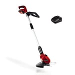 Einhell Coupe-bordures sans fil sur batterie GE-CT 18 Li Kit Power X-Change (18 V/2,0 Ah, Régime 8.500 trs/min, Diam. de coupe lame 24 cm) Livré avec batterie 2,0Ah, chargeur et 20 lames