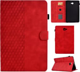 Coque Pour Samsung Galaxy Tab A 10.1 2016 (A6) Housse Sm-T580/T585, Housse De Protection En Cuir Pu Étui Case Tablette Étui Smart Cover Avec Réveil/Veille Auto Pour Galaxy Tab A6 10.1 Pouces, Rouge