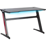 Beliani - Bureau Table Gaming Noir Look Futuriste Eclairage led Multicolore Ideal Pour Sessions Jeux Vidéos Confortables