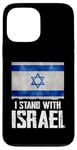 Coque pour iPhone 13 Pro Max I Stand With Israel Tee Cadeau juif Drapeau israélien