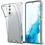 Moozy Xframe Coque antichoc pour Samsung S22 – Coque à bord transparent, coque hybride double couleur transparente avec bord en TPU absorbant les chocs - Neuf