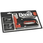 Beast - Agra Cloueur Métal Pro Manuel pour Agrafes et Clous 4 -14 mm avec 1000 Accessoires - 194141