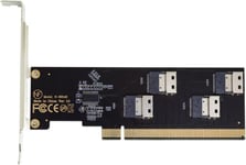 Slimline SFF-8654 Adaptateur 4X 4 NVME vers PCIE Express 3.0 4.0 Raid Card VROC Raid0