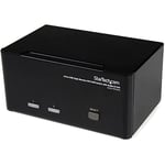 StarTech.com Switch commutateur KVM triple affichage DVI à 2 ports avec audio et hub USB 2.0 (SV231TDVIUA)