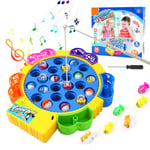 Vicloon Jeu de pêche Magnetique, Jeux de Pêche Électriques, Peche A La Ligne Jouet Enfant, Jeux Montessori avec 24 Poissons et 5 Cannes à Pêche, Jouets Educatif Musical, Jeux Enfants Cadeau 3+ Ans