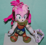 Sonic Prime Netflix Clip On Plush Keyring Amy Rose New With Tag 6"