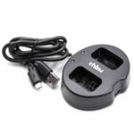 Chargeur USB double pour Sony Alpha NEX-F3 SLT-A33 NEX-F3D NEX-F3K 8,4V 75,5