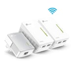 TP-Link TL-WPA4220 TKIT 2-Port Powerline Adapter WiFi Starter Kit, Range Extender, Broadband/WiFi Extender, WiFi Booster/Hotspot, No Configuration Required, UK Plug