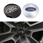 4-Pack - Ford Centrumkåpor / Hjulnav Emblem - B 60 54mm - Silver