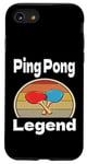 Coque pour iPhone SE (2020) / 7 / 8 Funny Ping Pong Legend Lover Game Winner Retro Humour