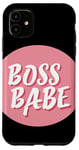 Coque pour iPhone 11 Costume de Boss Babe Indépendant Rose et mignon