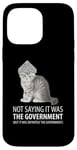 iPhone 14 Pro Max Conspiracy Cat in Tin Foil Hat Government Case