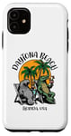 Coque pour iPhone 11 Daytona Beach Florida USA Motif crocodile lamantin amusant
