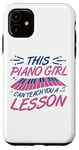 Coque pour iPhone 11 Piano Girl Design de Piano pour Pianiste