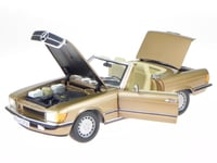 Mercedes R107 300 SL 1986 gold metallic véhicule miniature 183514 Norev 1:18