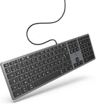 Clavier français AZERTY filaire pour Mac - gris sidéral et noir