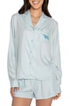 The Summer I Turned Pretty Women's Pj Set Woven Stripe, Mint Sea, XS