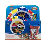 My sweety pop - Set de vaisselle pour enfant - coffret repas - ensemble 5 pièces - Assiette - Bol - Verre - Fourchette – cuillère - Pat Patrouille - Garcon - Paw Patrol - Bleu