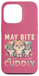 Coque pour iPhone 13 Pro May Bite But Still Jouet de jeu en forme de loup en fourrure