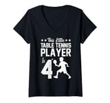 Womens 4th Birthday Table Tennis player 4 Years Old V-Neck T-Shirt