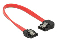 DELOCK – SATA 6 Gb/s Cable straight to left angled 20 cm red (83962)