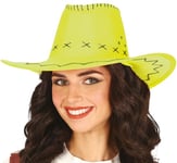 FIESTAS GUIRCA | Chapeau de Cowboy (Taille Unique) - Accessoire de Costume Cowboy pour Fêtes du Vieil Ouest, Texas et Carnaval - Idéal pour Halloween et Célébrations à Thème - Vert