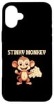 Coque pour iPhone 16 Plus Stinky Monkey Farts Funny Kids Men Women