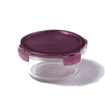 LocknLock Eco Ovenglass Glass Food Storage Containers with Lids 650ml - Airtight, Leakproof Round Glass Food Container with Recycled Plastic Lid, Oven Safe, Dishwasher Safe, Diameter 15.5 x 7.5cm