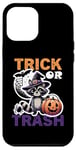 Coque pour iPhone 12 Pro Max Trick or rather Trash, Costume drôle de raton laveur 2024 Halloween