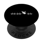 Drums Heartbeat Musicien Groupes de musique Vintage Batterie Batteur PopSockets PopGrip Adhésif