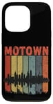 Coque pour iPhone 13 Pro Motown Vintage Inspired Detroit City Skyline 50s 60s 70s