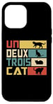 Coque pour iPhone 12 Pro Max Un Deux Trois Cat - Jeu de mots français amusant, chat amusant