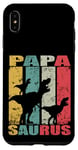 Coque pour iPhone XS Max Papasaurus Rex Dinosaure Bébé Dino Famille Jumelle Papa