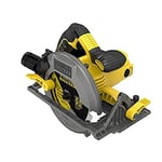 Stanley FATMAX Scie Circulaire 1650W 190mm 5500 trs/mn Levier d'Inclinaison pour Coupes Biaises Ajustement Rapide Lames 18 Dents avec Carbure de Tungstène Sans Malette de Rangement FME301-QS