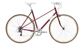 Velo de ville creme cycles echo mixte uno city shimano claris 8v 700 mm rouge 2023