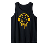 Melting Smile Funny Smiling Melted Dripping Happy Face Cute Tank Top