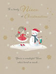 Lovely Niece Christmas Card, who's loved so much... 8 X 6"