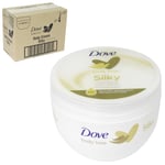 4 X DOVE BODY LOVE SILKY PAMPERING BODY CREAM - 300ML - ALL SKIN TYPES - 24HR