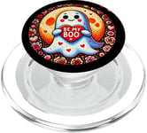 Be my Boo Illustration fantôme Saint-Valentin PopSockets PopGrip pour MagSafe