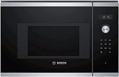 Bosch Serie 6 BFL524MS0 micro-onde Intégré (placement) Micro-ondes uniquement 20 L 800 W Noir, Acier inoxydable