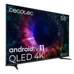 Cecotec Téléviseur QLED 75" Smart TV Série V3+ VQU30075+, 4K UHD, Android TV 11, sans Bord, Assistant Vocal Google et Chromecast,