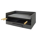 IMEX EL ZORRO 71514 Bac avec Plaque en INOX pour Barbecue 72 x 40 x 33 cm