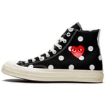 Baskets Comme Des Garcons  Converse  Play à Pois Noir Haute